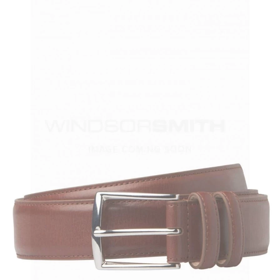WindsorSmith Men's Black Leather Dress Belt - Premium Whisky Leather Strap for Formal Wear