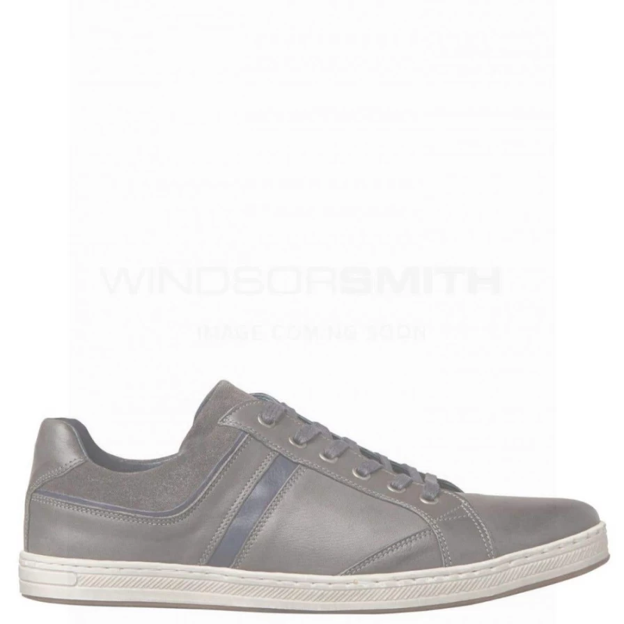 WindsorSmith Men's Tan Leather Art157 Grey Loafers