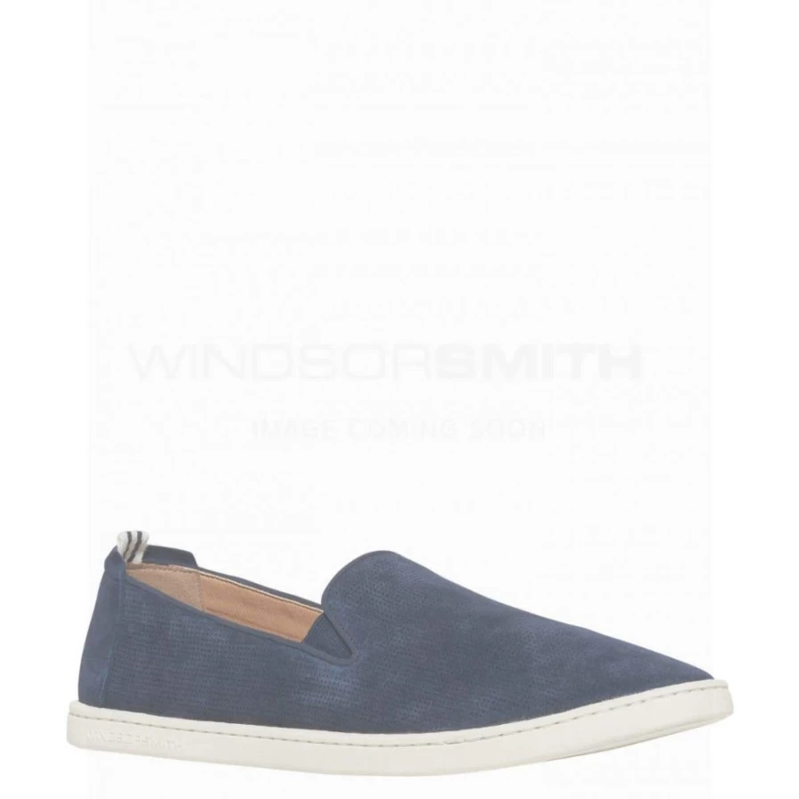 WindsorSmith Men's Fawn Suede Scott Navy Suede Shoes