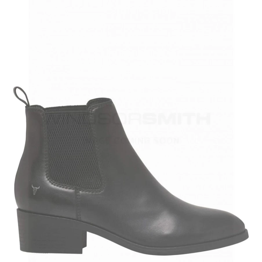 WindsorSmith Women's Ravee Black Leather Shoes - Blk Leathe