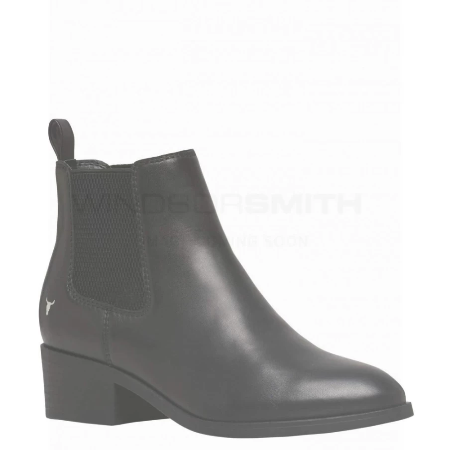 WindsorSmith Women's Ravee Black Leather Shoes - Blk Leathe