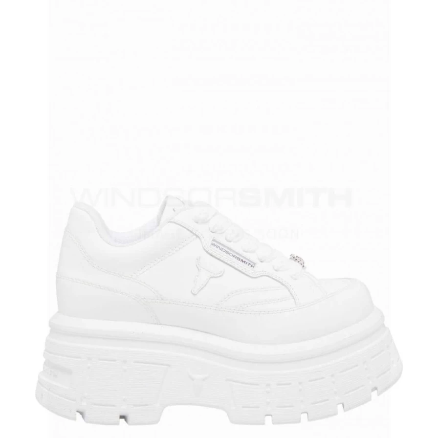 Windsor Smith Women's Swerve White Leather Shoes