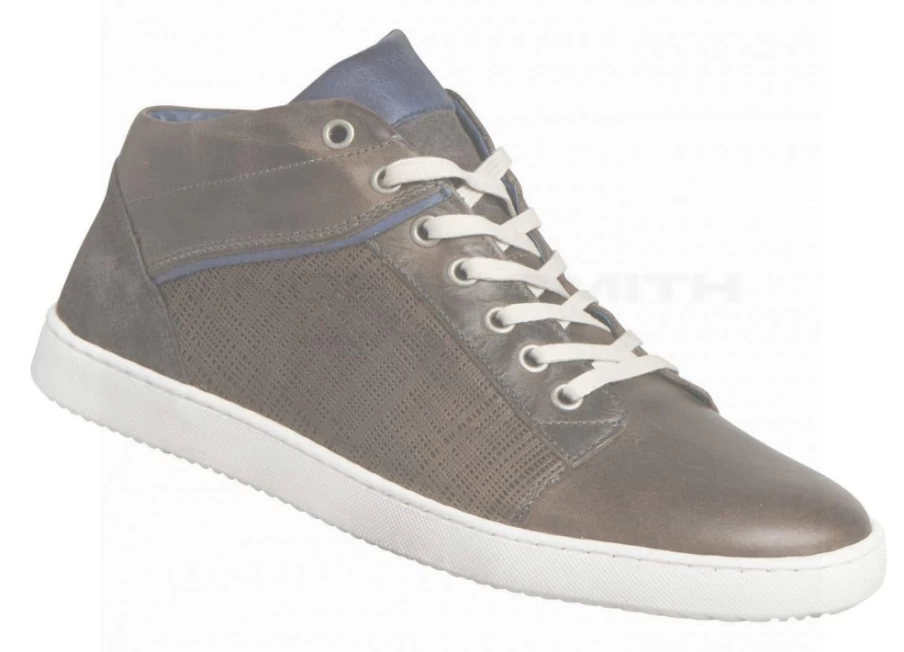 WindsorSmith Men's Treckker Er Grey Leather Hiking Boots