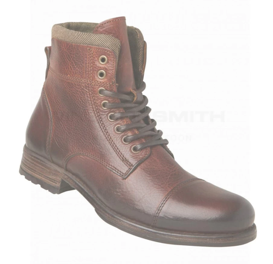 WindsorSmith Men's Black Cognac Leather Boots – Premium Feverr Style