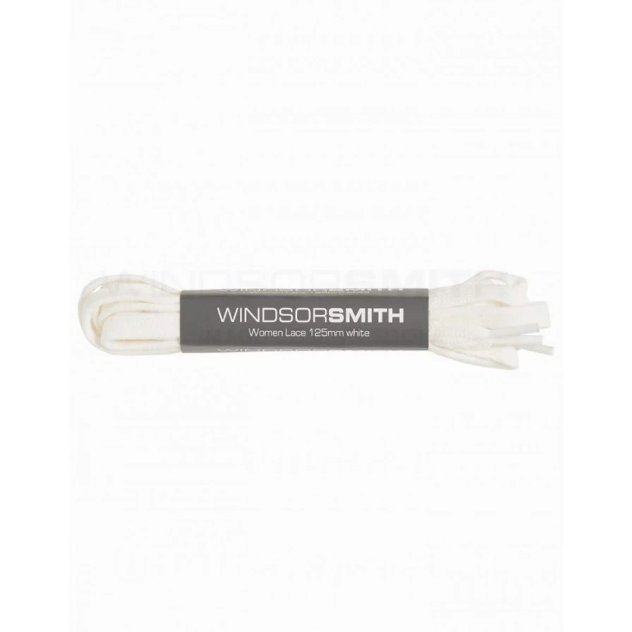 "WindsorSmith Women's White Sneaker Laces 125cm – Premium Shoe Laces for Women's Shoes"