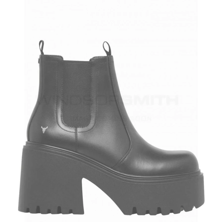 "WindsorSmith Women's Tricky Black Leather Shoes – Blk Leather"