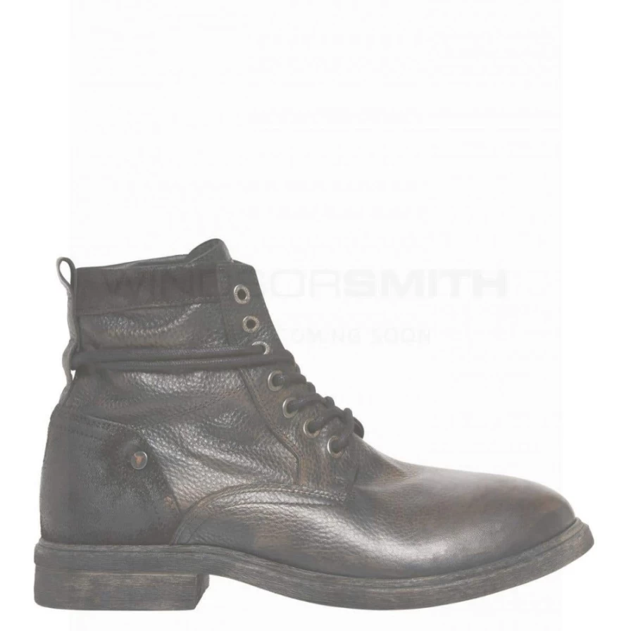 WindsorSmith Men's Brown Leather Shoes - Jett Black Leather Style