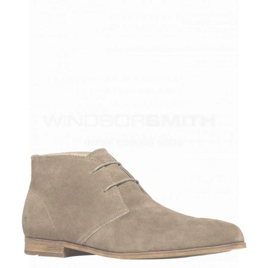 WindsorSmith Men's Toorak Suede Boots in Maroon Sde