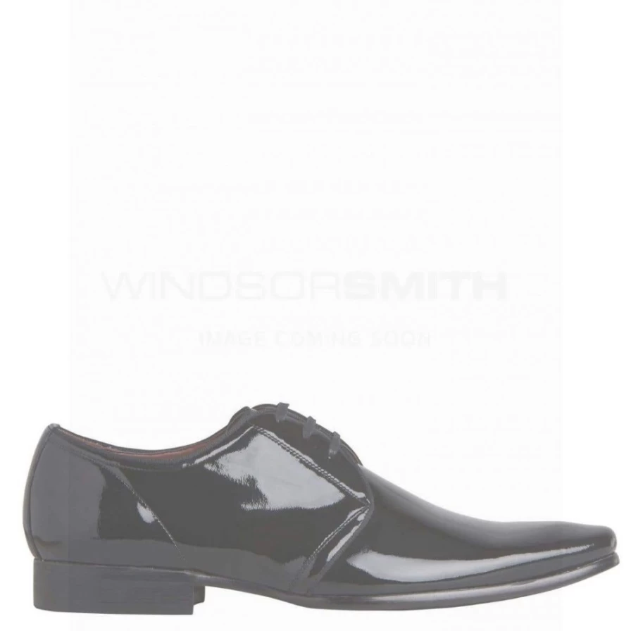 WindsorSmith Men's Ramba Black Patent Leather Shoes - Blk Patent Dress Footwear