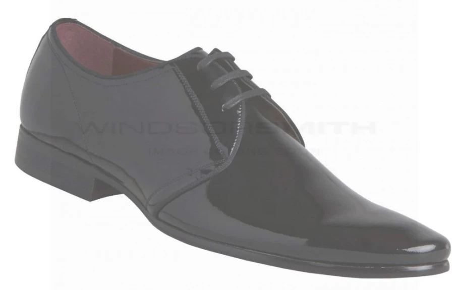 WindsorSmith Men's Ramba Black Patent Leather Shoes - Blk Patent Dress Footwear