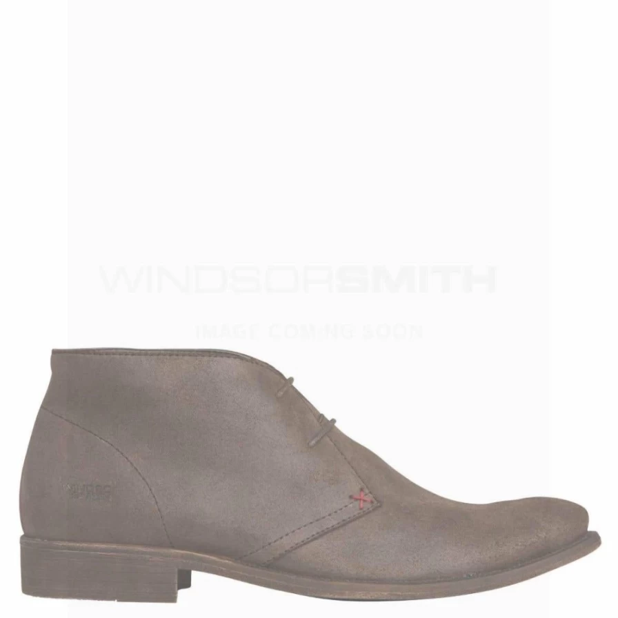 WindsorSmith Men's Harvard Brown Oil Suede Boots in Black Oil Suede