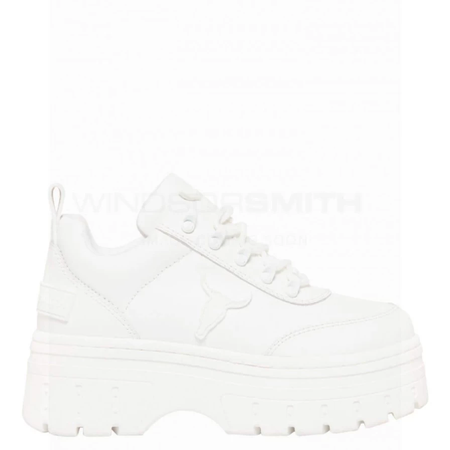 WindsorSmith Women's White Leather Lux Sneakers - Elegant & Comfortable Footwear