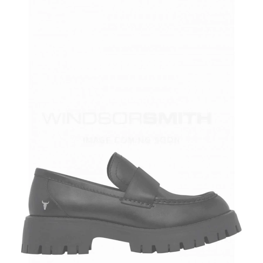 WindsorSmith Women's Black Leather Tricks Shoe