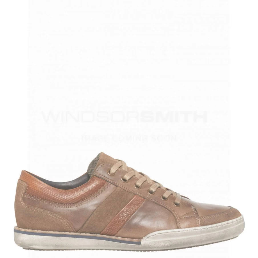 WindsorSmith Men's Hendrik Khaki/Tan & Blue Casual Shoes