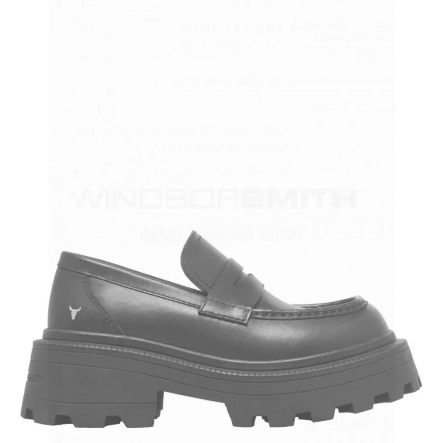 WindsorSmith Women's True Black Leather Shoes | Blk Leather Footwear