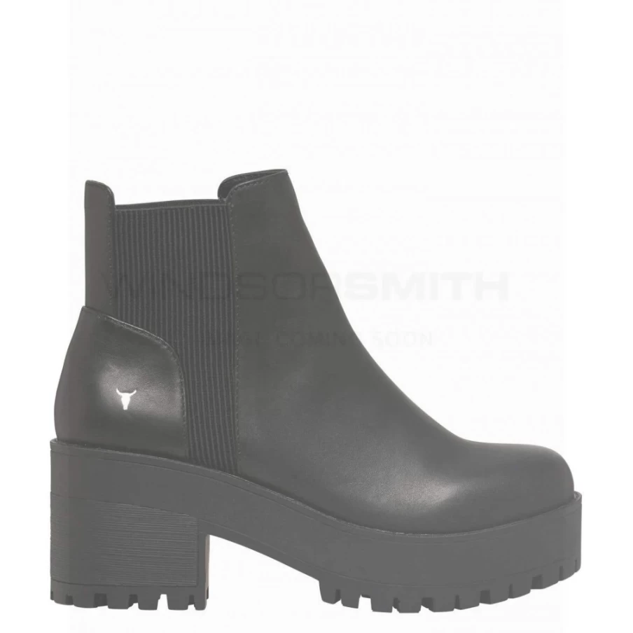 Windsor Smith Women's Icon Black Leather Shoes - Blk Leathe Fashion Footwear