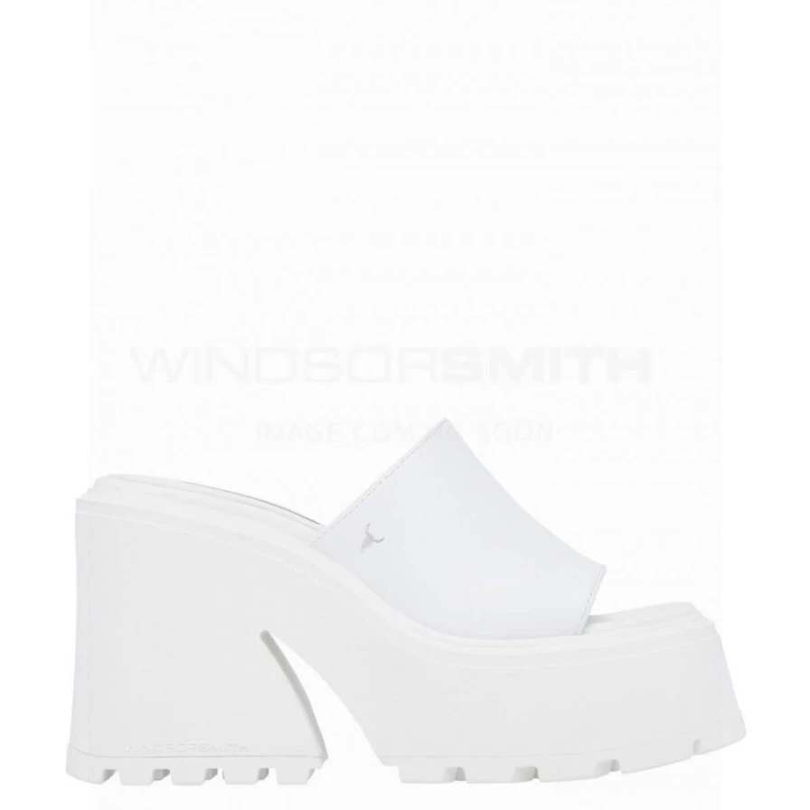 Fantasize White Leather Heel