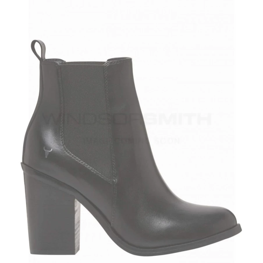 Windsor Smith Women's Lille Black Leather Shoes - Blk Leathe