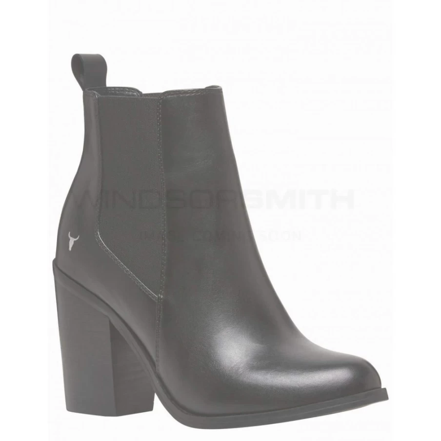Windsor Smith Women's Lille Black Leather Shoes - Blk Leathe