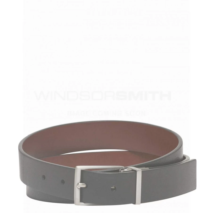 WindsorSmith Men's Reversible Leather Belt - Black/Whiskey Lth, Alec Style