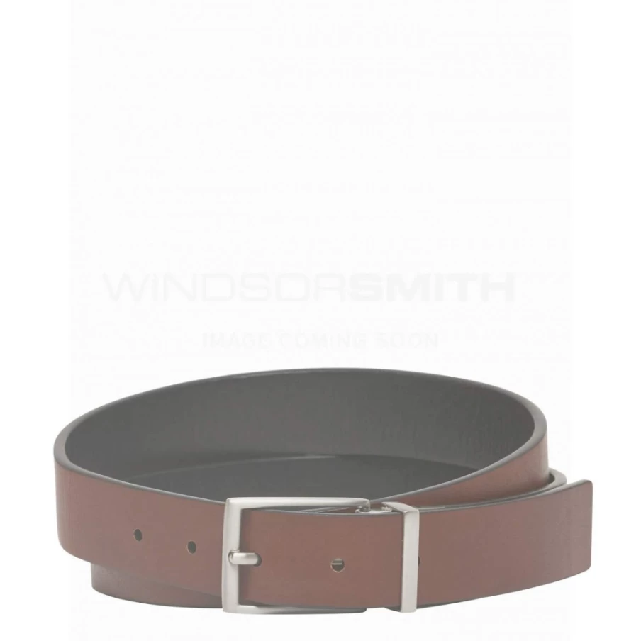 WindsorSmith Men's Reversible Leather Belt - Black/Whiskey Lth, Alec Style
