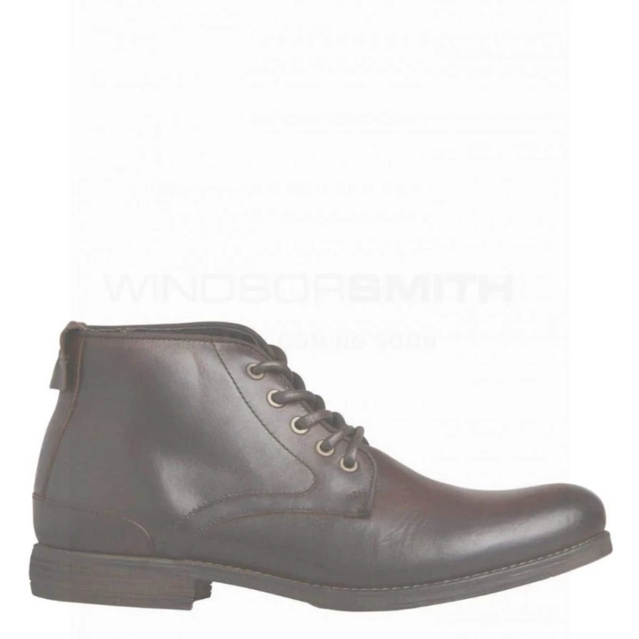 WindsorSmith Men's Cognac Major Dark Brown Leather Shoes