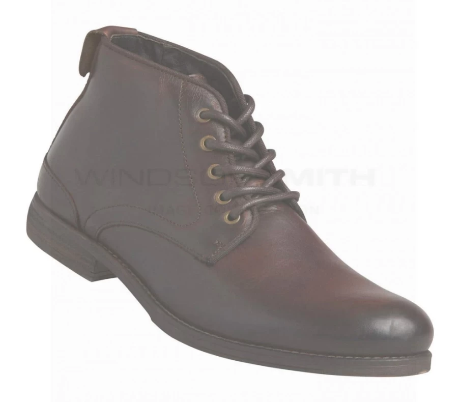 WindsorSmith Men's Cognac Major Dark Brown Leather Shoes