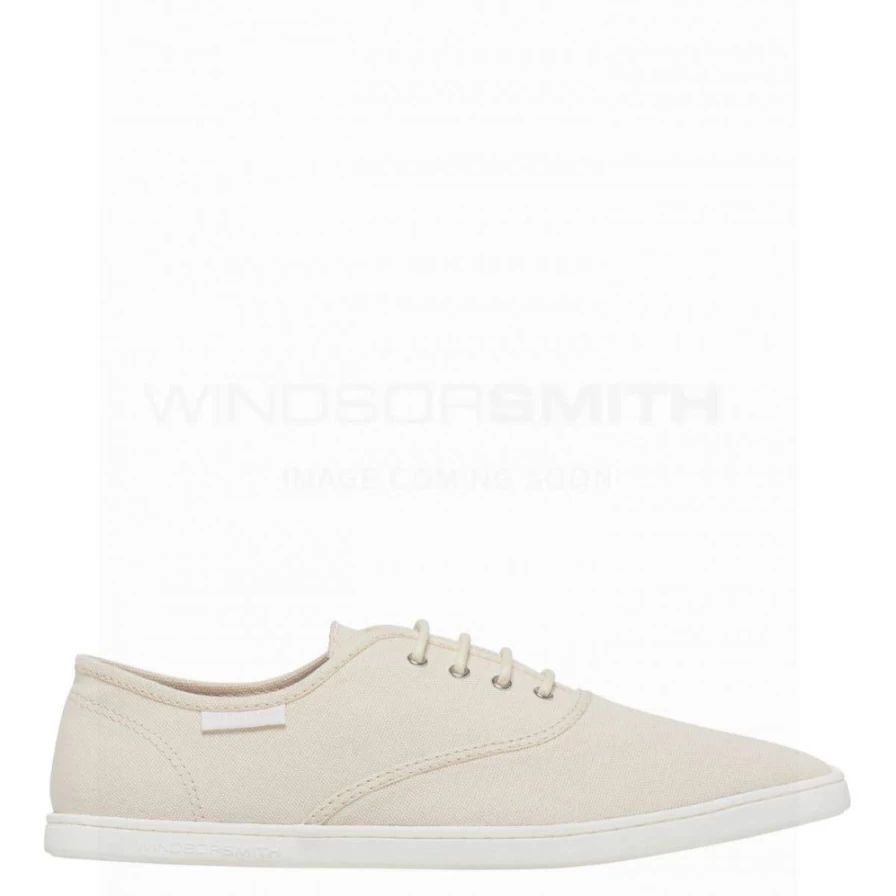 WindsorSmith Men's Navy Canvas & White Stanley Natural Canvas Sneakers