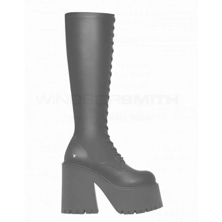 Windsor Smith Women's Black Stretch PU Sock Boots - Deja Style