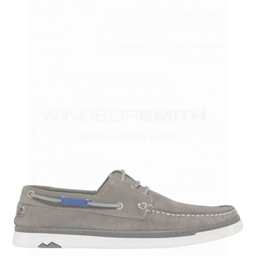 Windsor Smith Men's Navy Suede Josh Grey Sneakers