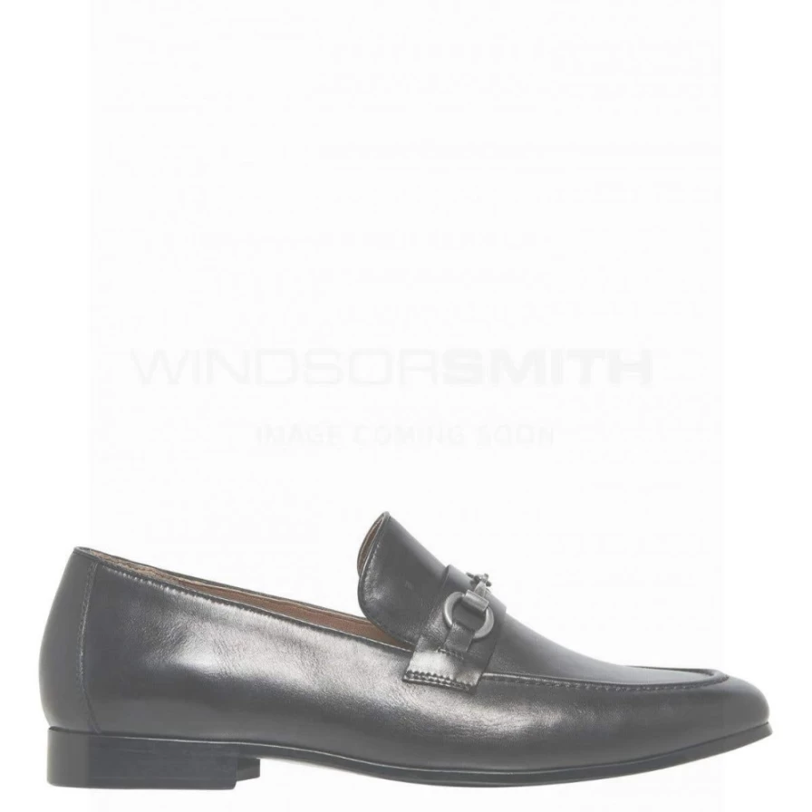 WindsorSmith Men's Blk Leather Dress Shoes - Brooks Black Leather Style