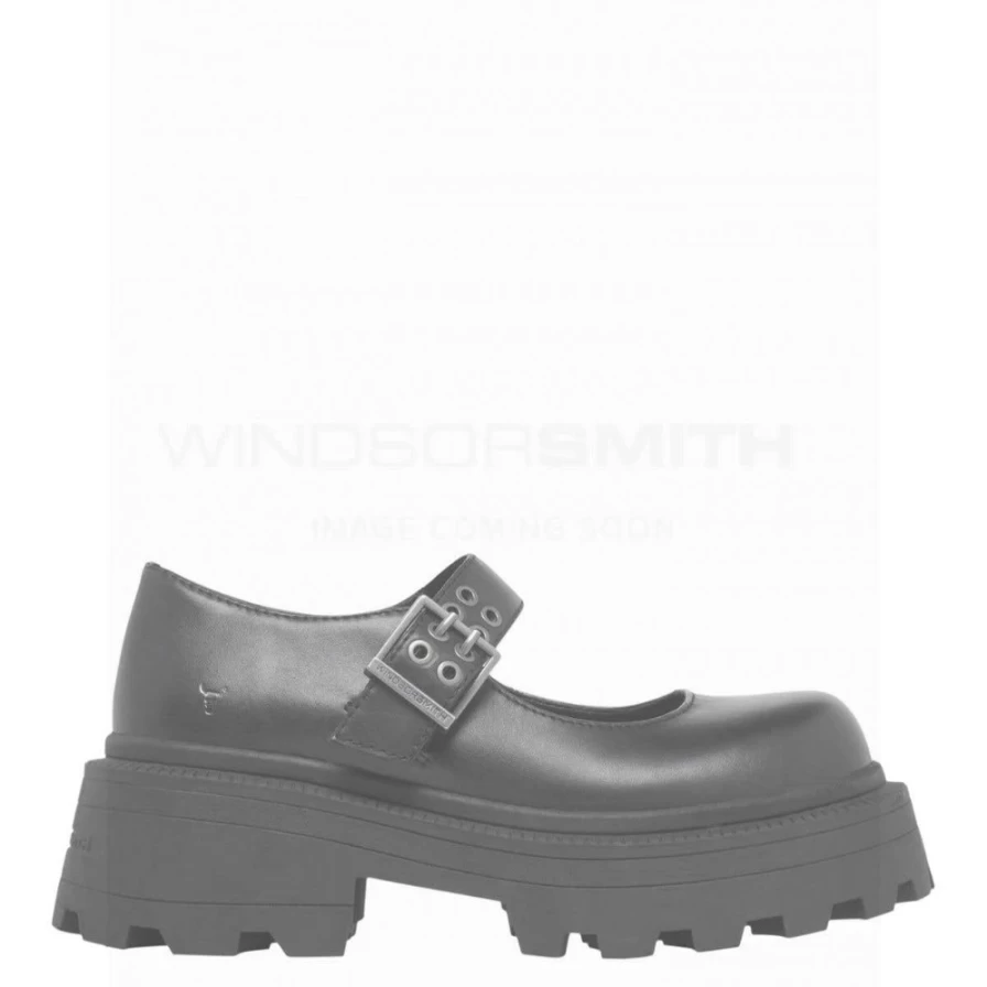 Windsor Smith Women's Tokyo Black Leather Shoes - Blk Leather