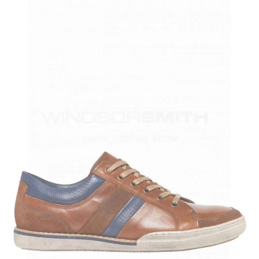 WindsorSmith Men's Tan/Blue Hendrik Casual Shoes