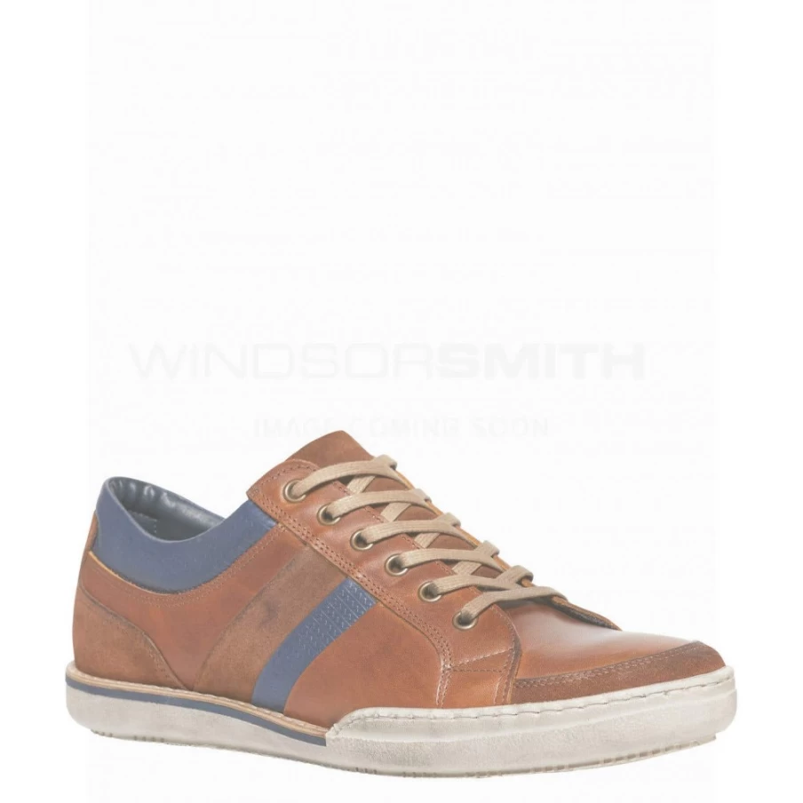 WindsorSmith Men's Tan/Blue Hendrik Casual Shoes