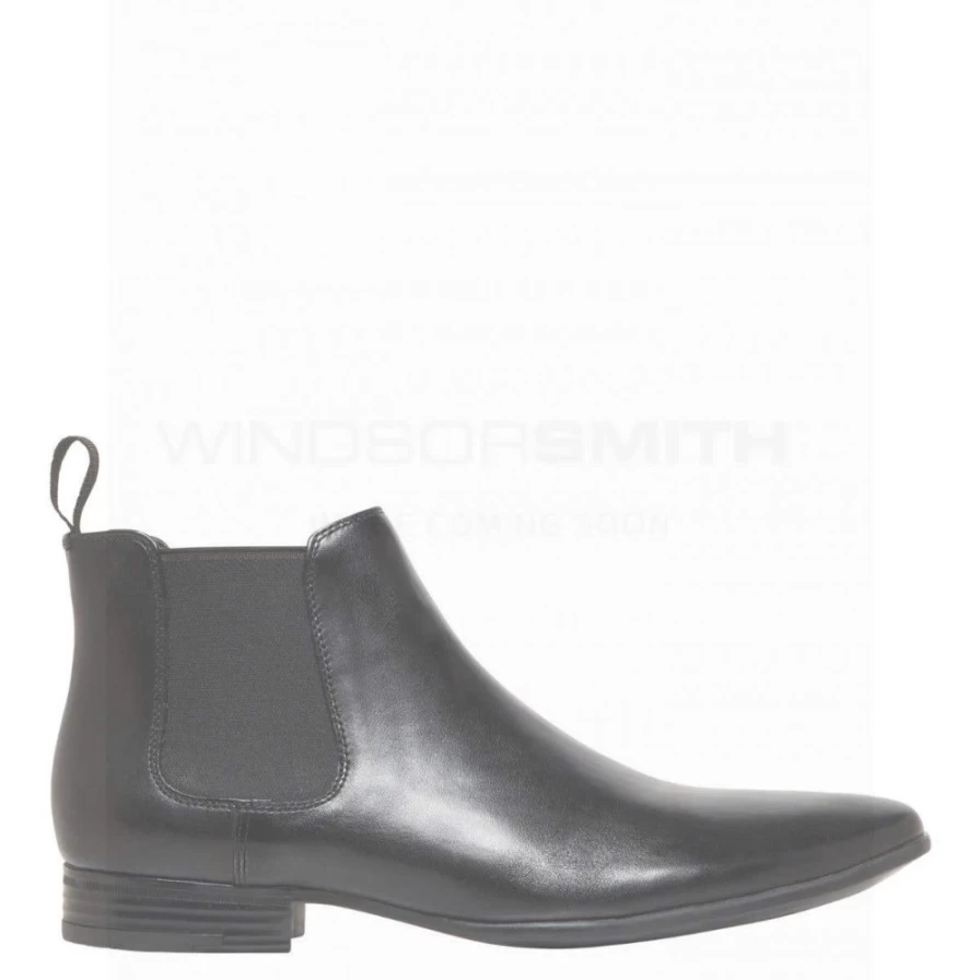 WindsorSmith Men's Black Leather Ranger Boots - Blk Leathe