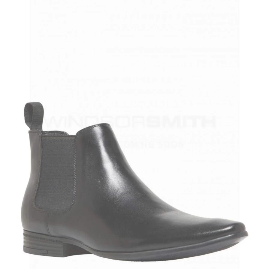 WindsorSmith Men's Black Leather Ranger Boots - Blk Leathe