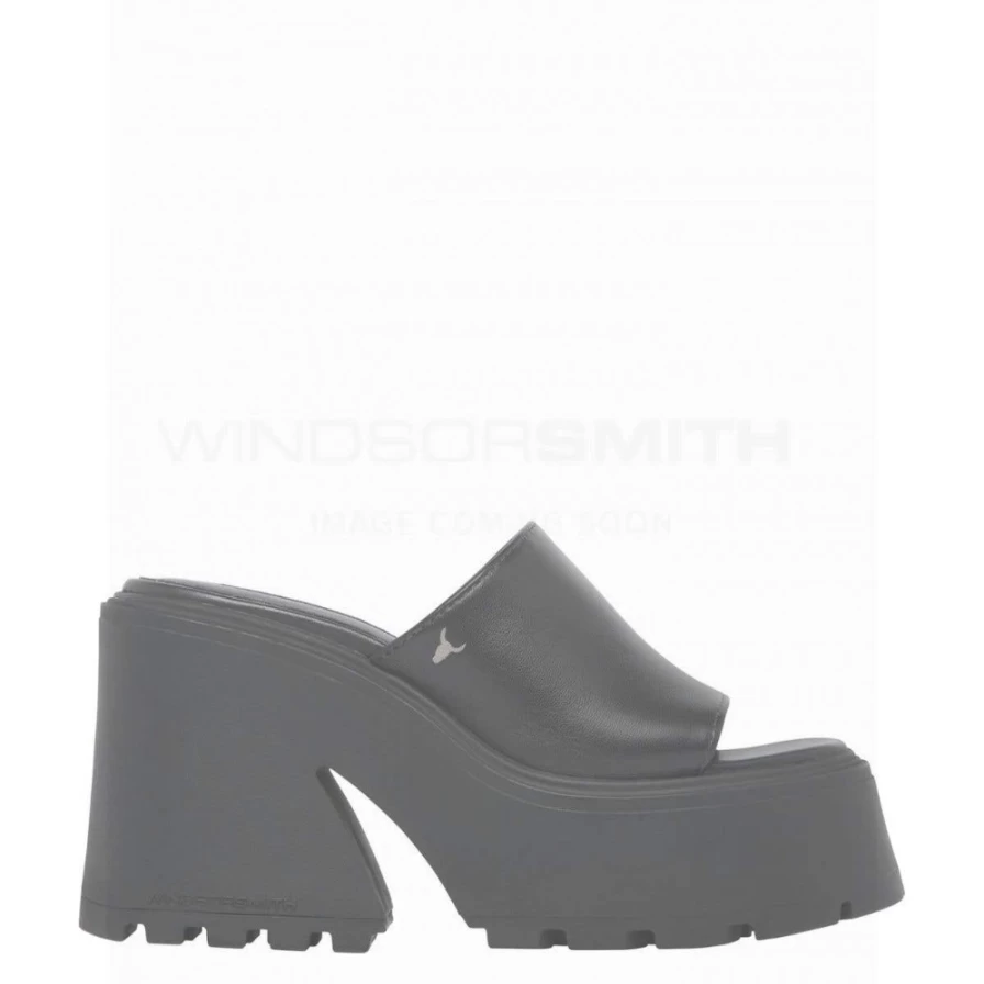 WindsorSmith Women's Black Leather Heels - Fantasize Stylish High Heel Shoes