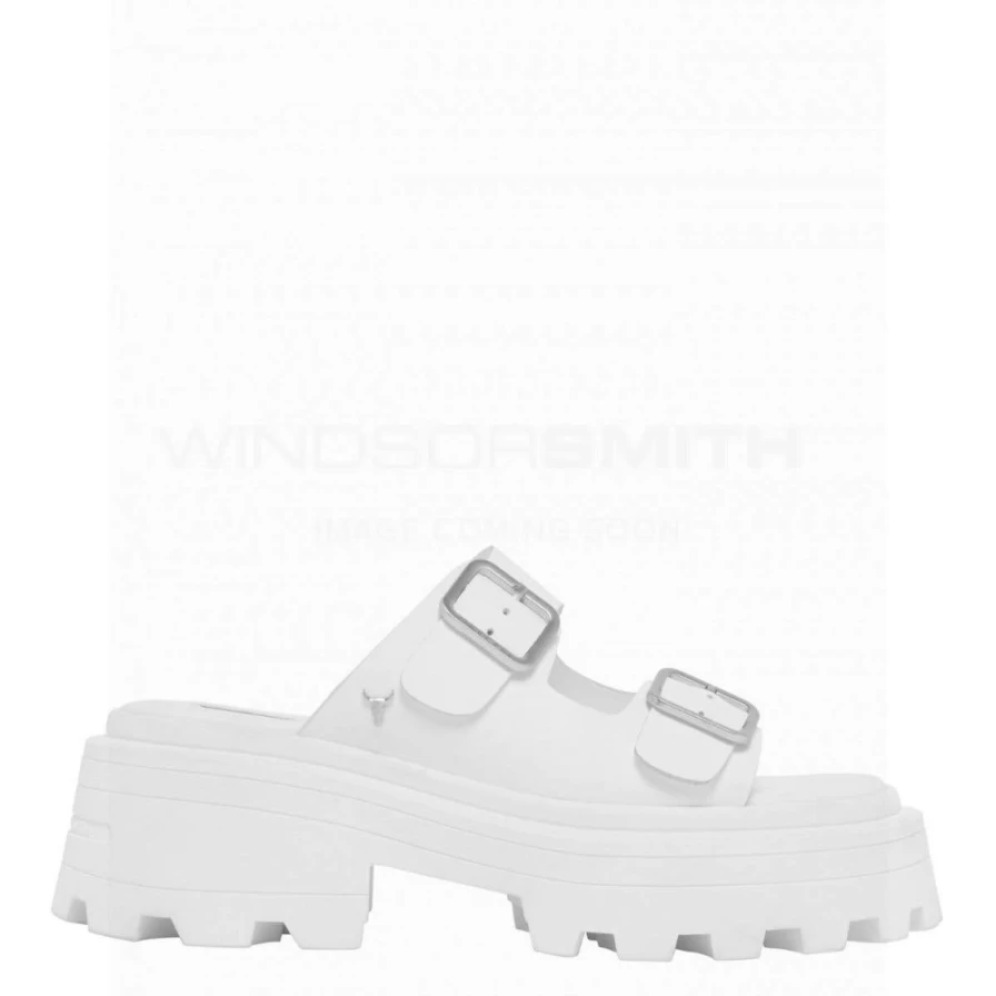 WindsorSmith Women's White Leather Reach Shoes