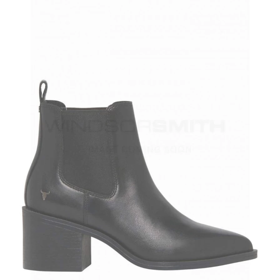 Windsor Smith Women's Wonder Black Leather Boots - Blk Leather
