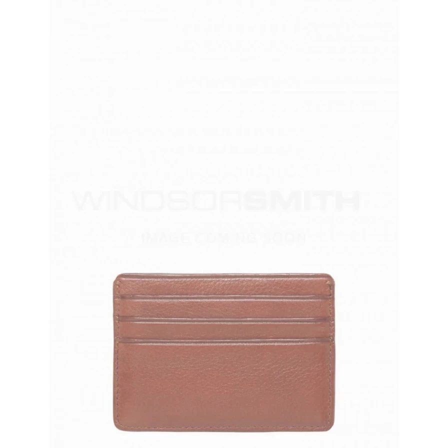 WindsorSmith Men's Leather Card Holder in Tan - Slim RFID Blocking Wallet for Everyday Carry